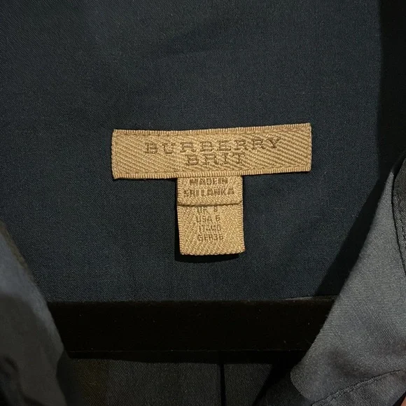 Burberry Blue Polo Collar Raglan Dress